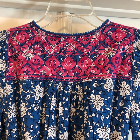 NWT J Crew Dress Boho Belted Tunic Dress in Night Sky block print  XS AP194 - Picture 5 of 8